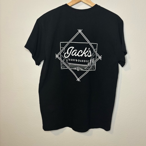 Jack's Surfboards Black Graphic Tee – Classic California Surf & Skate Aesthetic - Picture 2 of 6